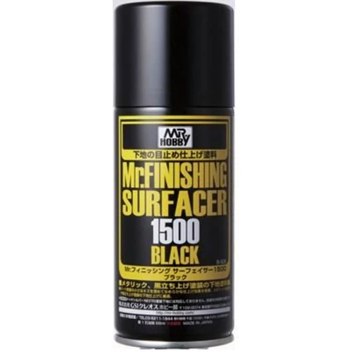 Mr Hobby -Gunze Mr. Finishing Surfacer Acer 1500 Black (170 ml)