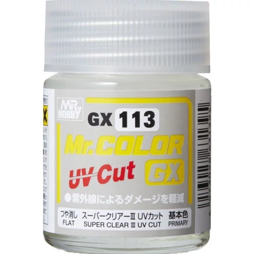 Mr Hobby -Gunze Mr. Color GX Super Clear III UV Cut Flat (18ml)