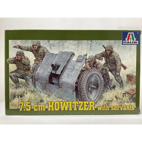 Italeri 7.5cm Howitzer Servants only (Howitzer missing) 1/35