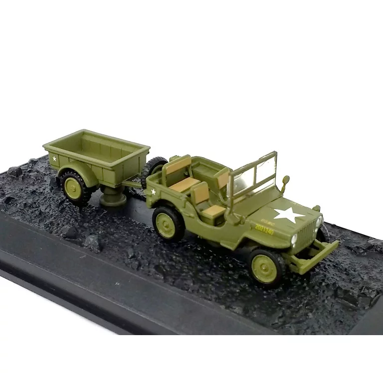 Willys MB Jeep with Bantam T3 Trailer - USMC 1/72