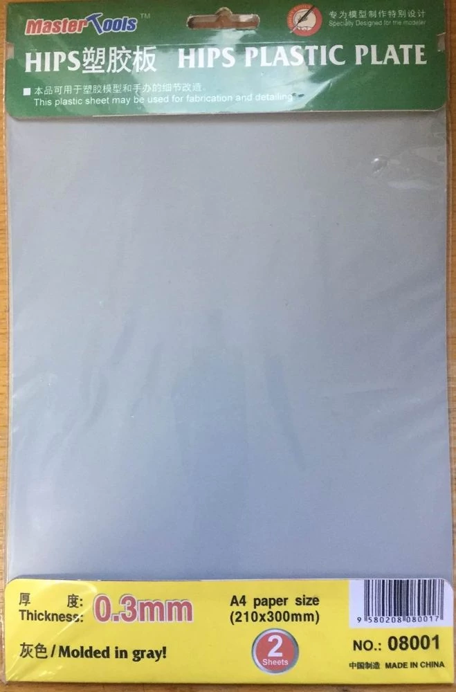 Sztirol lap 0,3mm (210mmx300mmx2pc)